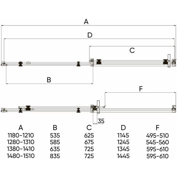 Душевая дверь Veconi Vianno 140 см VN74-140-01-C4 (стекло 8 мм) хром/прозрачное - фото 3