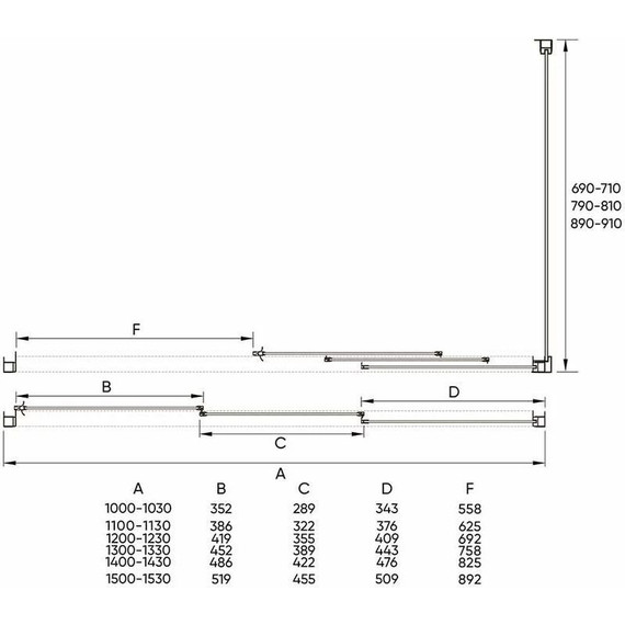 Душевое ограждение Veconi Rovigo 150х70 см RV031-15070-01-C5, хром/прозрачное - фото 4