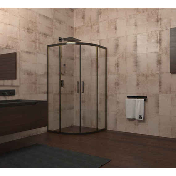 Душевое ограждение Veconi Rovigo 80 см RV04-80PL-01-19C1, чёрный/прозрачное - фото 3