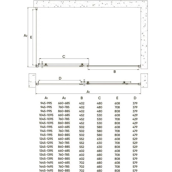 Душевое ограждение Veconi Rovigo 100х80 см RV072B-10080-01-C4, чёрный/прозрачное - фото 3