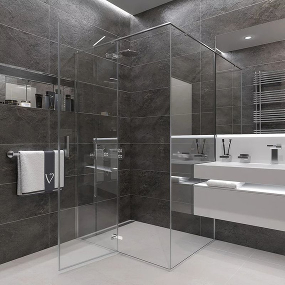 Душевое ограждение Veconi Rovigo 120х80 см RV073-12080-01-C4, хром/прозрачное - фото 4