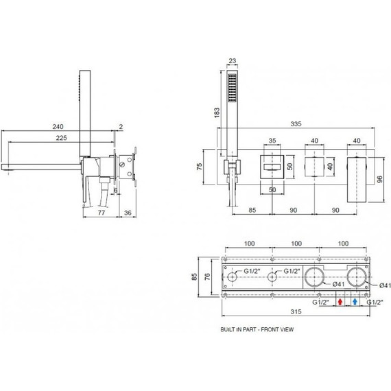 Смеситель для ванны Cezares UNIKA-VDM2-01, Цвет производителя: хром - фото 5