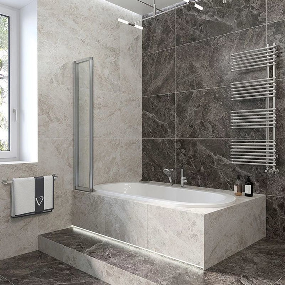 Шторка для ванны Veconi Palau 120 см PL73L-120-01-19C4, хром/прозрачное L - фото, картинка 2 Шторка для ванны Veconi Palau 120 см PL73L-120-01-19C4, хром/прозрачное L - фото 2