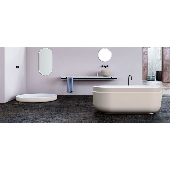 Ванна отдельностоящая Kolpa-San Boul FS 165x85 см, белый/бежевый - фото 2