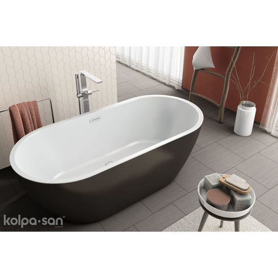 Ванна отдельностоящая Kolpa-San Dalia FS 170x80 см, белый/черный - фото 