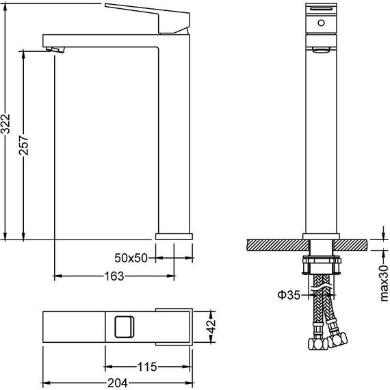 Смеситель для раковины высокий Timo Briana 7111/17F, золото матовое - фото, картинка 2 Смеситель для раковины высокий Timo Briana 7111/17F, золото матовое - фото 2