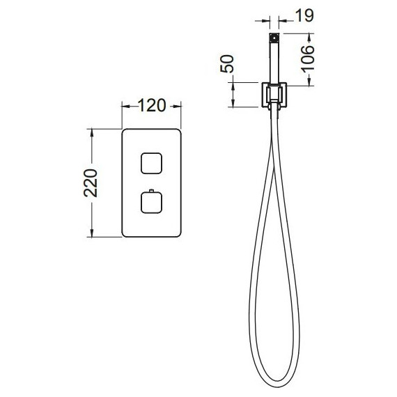 Набор для гигиенического душа с термостатом Timo Petruma 5089/00SM - фото 3