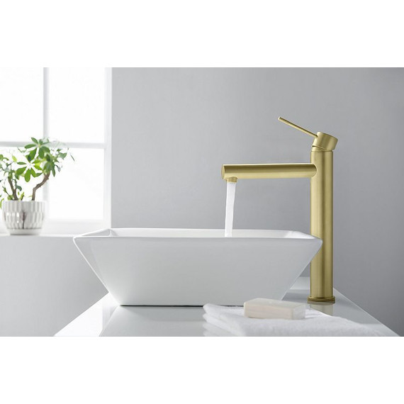 Смеситель для раковины высокий Timo Saona 2311/17F, золото матовое - фото, картинка 3 Смеситель для раковины высокий Timo Saona 2311/17F, золото матовое - фото 3