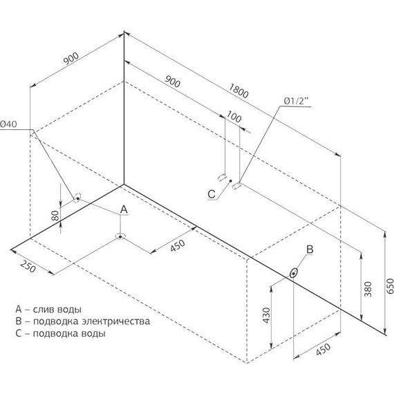 Ванна акриловая Aquanet Grenada 180х90 см 203973 - фото, картинка 11 Ванна акриловая Aquanet Grenada 180х90 см 203973 - фото 11