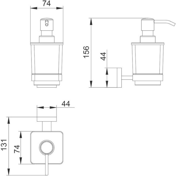 Дозатор для жидкого мыла Timo Selene 17039/17, цвет золото матовое - фото 2