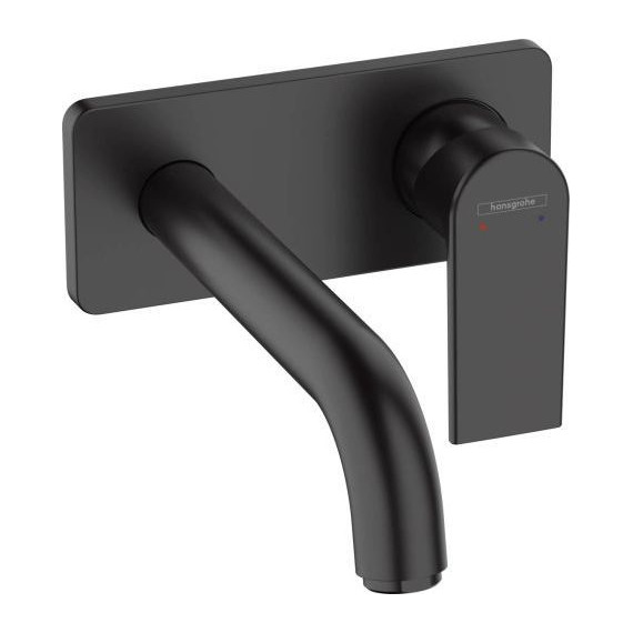 Смеситель для раковины настенный Hansgrohe Vernis Shape 71578670, черный матовый - фото 