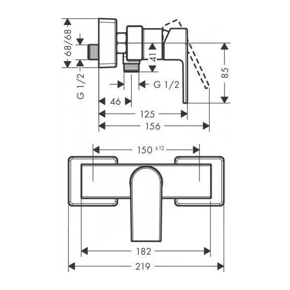 Смеситель для душа Hansgrohe Vernis Shape 71650670, черный матовый - фото 2