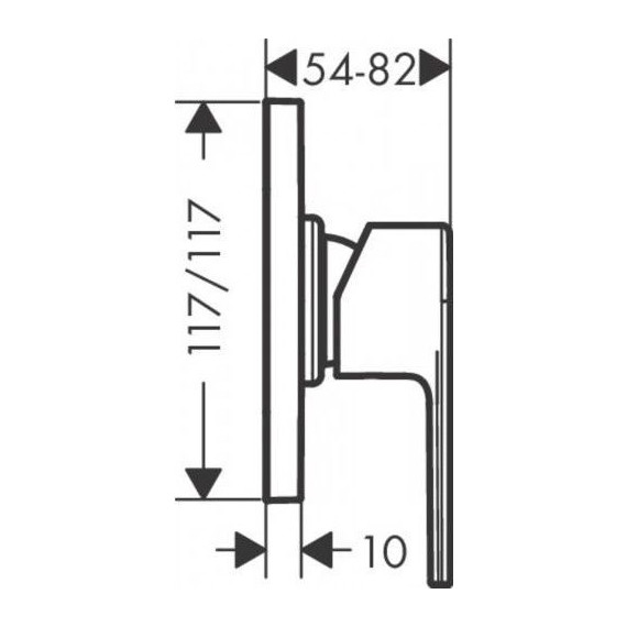 Смеситель для душа Hansgrohe Vernis Shape 71658670, черный матовый - фото 2
