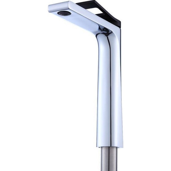 Смеситель для раковины высокий Bronze de Luxe Element EL21CB, хром матовый/черный - фото 2