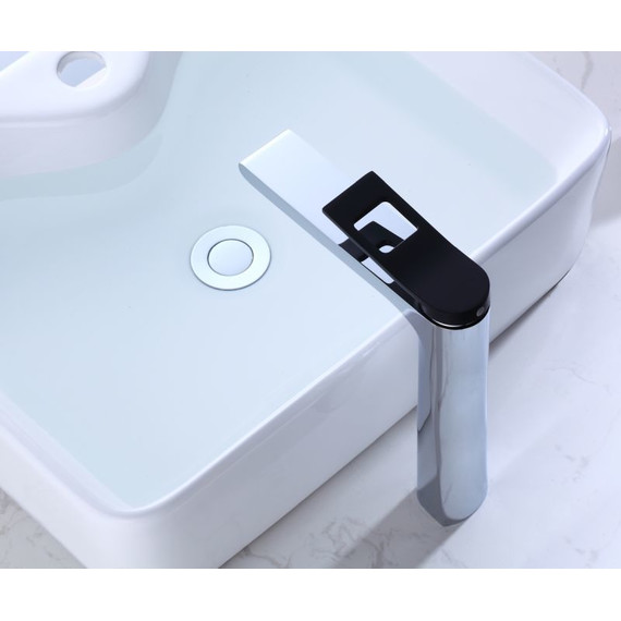 Смеситель для раковины высокий Bronze de Luxe Element EL21CB, хром матовый/черный - фото 5