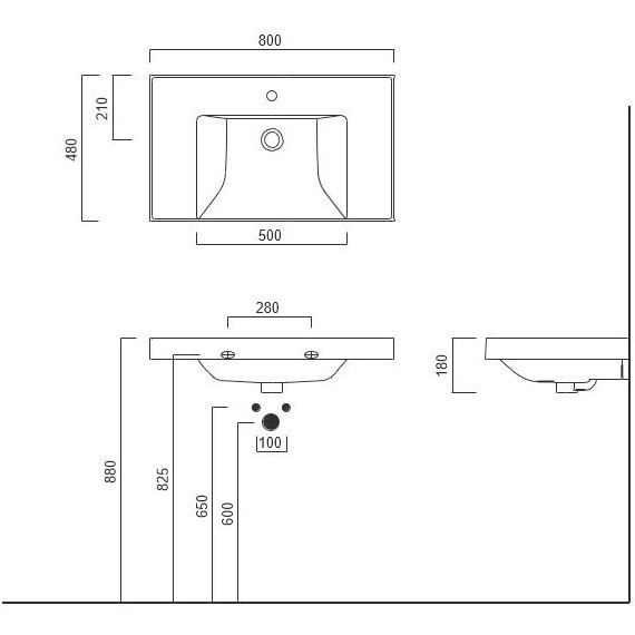 Тумба подвесная с раковиной Kerama Marazzi Cubo 80 см CU.80\LIM, лимо - фото 5