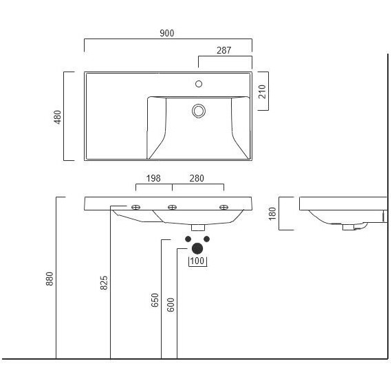 Тумба подвесная с раковиной Kerama Marazzi Cubo 90 см CU.90Rh\LIM, лимо/метц - фото, картинка 3 Тумба подвесная с раковиной Kerama Marazzi Cubo 90 см CU.90Rh\LIM, лимо/метц - фото 3