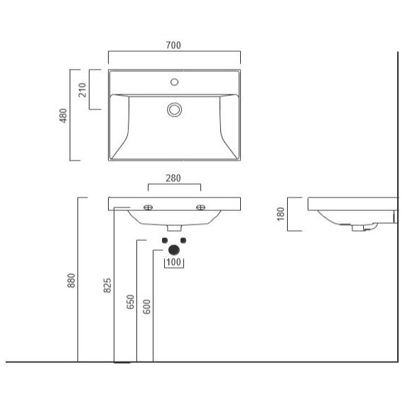 Тумба подвесная с раковиной Kerama Marazzi Cubo 70 см CU.70\LIM, лимо - фото, картинка 2 Тумба подвесная с раковиной Kerama Marazzi Cubo 70 см CU.70\LIM, лимо - фото 2