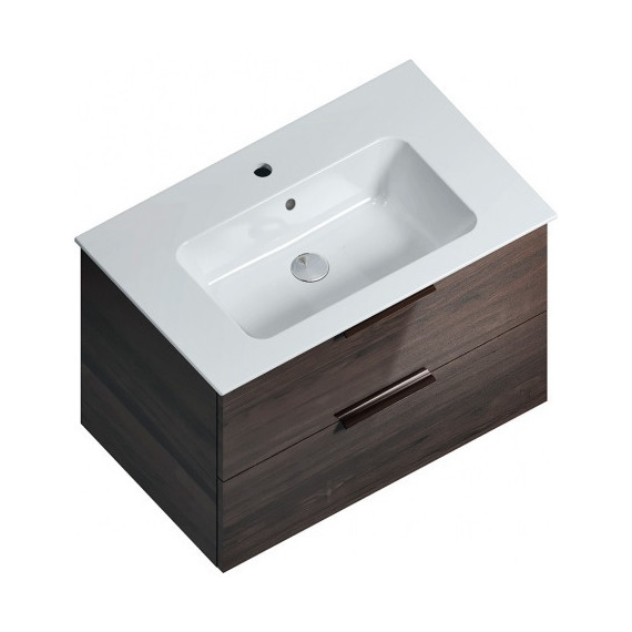 Тумба подвесная с раковиной Kerama Marazzi Piano 85 см PI.85\OLM, дымчатый вяз - фото 