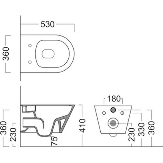Унитаз подвесной безободковый Kerama Marazzi Plaza Modern PLMR.wc.02 - фото, картинка 7 Унитаз подвесной безободковый Kerama Marazzi Plaza Modern PLMR.wc.02 - фото 7