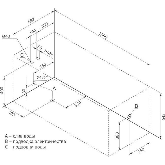 Ванна акриловая Aquanet Nord 160х70 см 204018, Размер - мм: 1600х700 - фото, картинка 8 Ванна акриловая Aquanet Nord 160х70 см 204018, Размер - мм: 1600х700 - фото 8