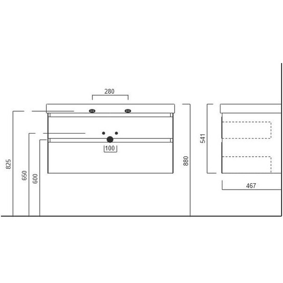 Тумба подвесная с раковиной Kerama Marazzi Cubo 100 см CU.100\MAL, мальва - фото, картинка 4 Тумба подвесная с раковиной Kerama Marazzi Cubo 100 см CU.100\MAL, мальва - фото 4