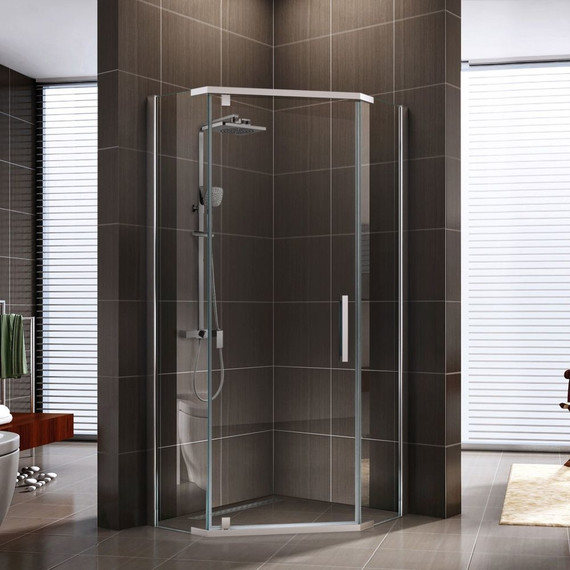 Душевое ограждение Berges Wasserhaus Oxygen 90х90 см 061021 (стекло 8 мм), хром/прозрачное - фото 2