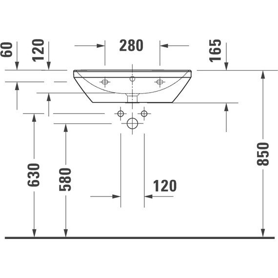 Раковина подвесная Duravit D-Neo 60 см 2366600000 - фото 8