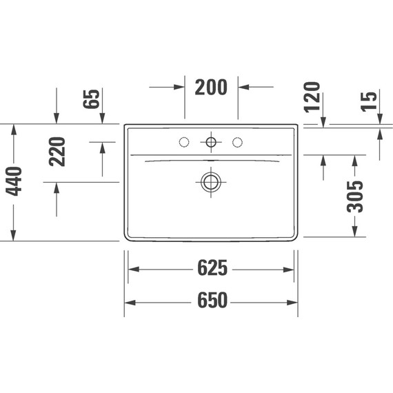 Раковина подвесная Duravit D-Neo 65 см 2366650000 - фото 7