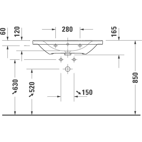 Раковина подвесная Duravit D-Neo 80 см 2367800000 - фото 10