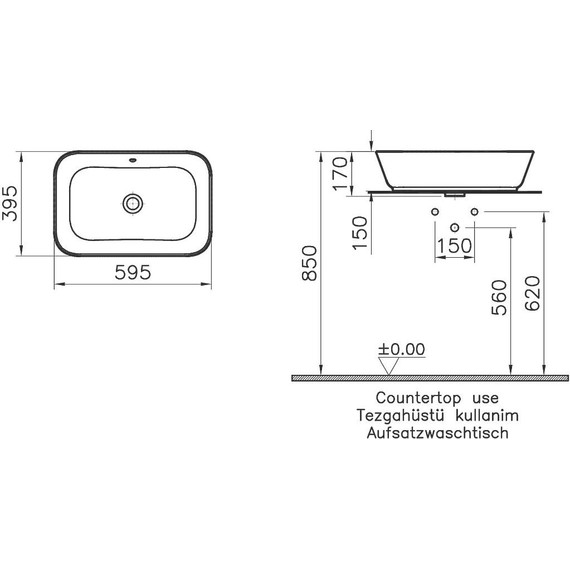 Раковина-чаша Vitra Geo 60 см 7425B003-0012 - фото, картинка 2 Раковина-чаша Vitra Geo 60 см 7425B003-0012 - фото 2