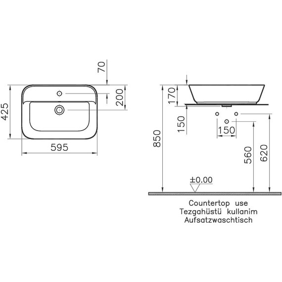 Раковина-чаша Vitra Geo 60 см 7426B003-0001 - фото, картинка 2 Раковина-чаша Vitra Geo 60 см 7426B003-0001 - фото 2