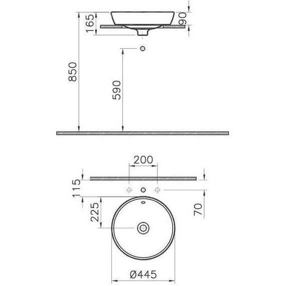 Раковина-чаша Vitra Metropole 45 см 5940B003-0012 - фото, картинка 2 Раковина-чаша Vitra Metropole 45 см 5940B003-0012 - фото 2