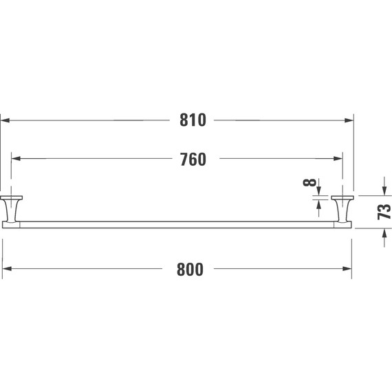 Держатель для полотенца Duravit Starck T 0099434600, чёрный матовый - фото 2