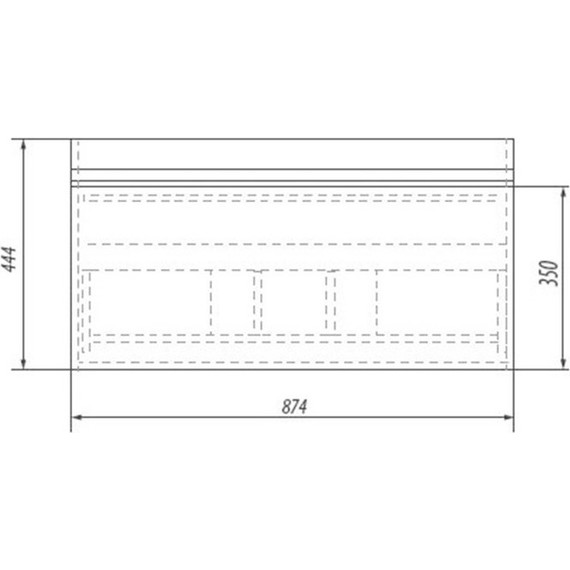 Тумба подвесная с раковиной Dreja Grace 90 см 99.0903, белый глянец - фото 8