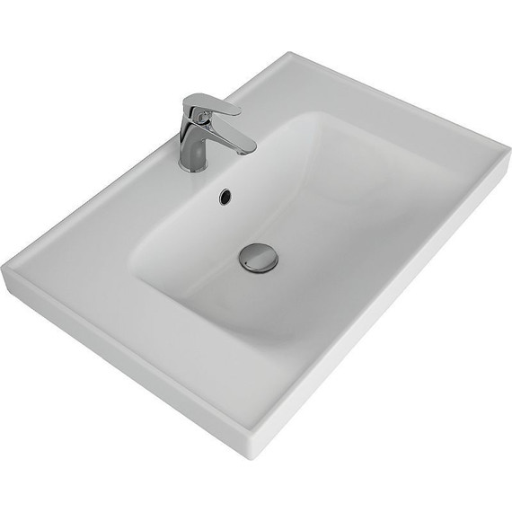 Тумба подвесная с раковиной Dreja Grace 70 см 99.0910, белый глянец - фото 7