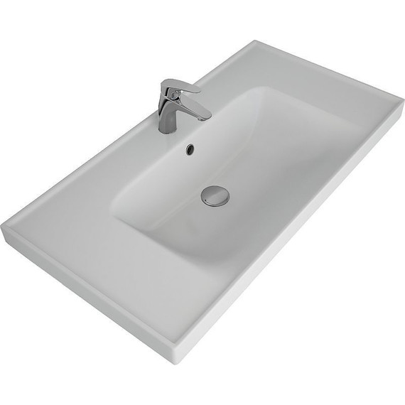 Тумба напольная с раковиной Dreja Grace Plus 90 см 99.0906, белый глянец - фото 7