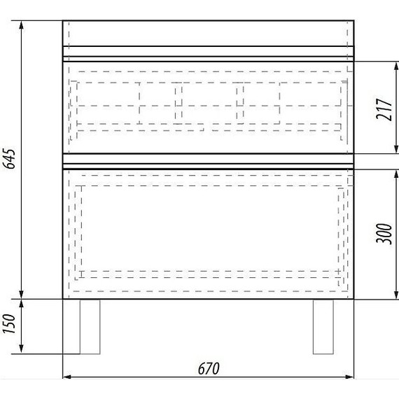 Тумба напольная с раковиной Dreja Grace Plus 70 см 99.0905, белый глянец - фото 17