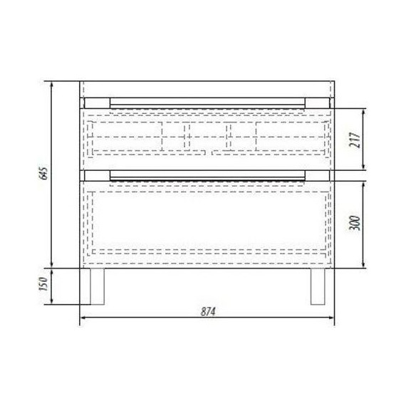 Тумба напольная с раковиной Dreja Grace Plus 90 см 99.0906, белый глянец - фото 9