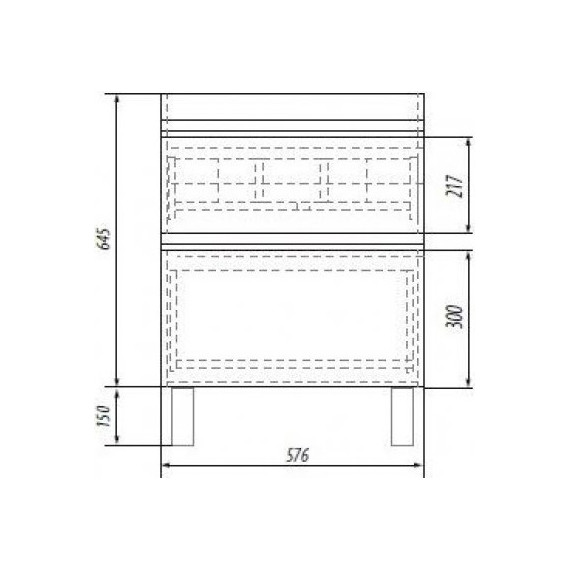 Тумба напольная с раковиной Dreja Grace Plus 60 см 99.0904, белый глянец - фото 7