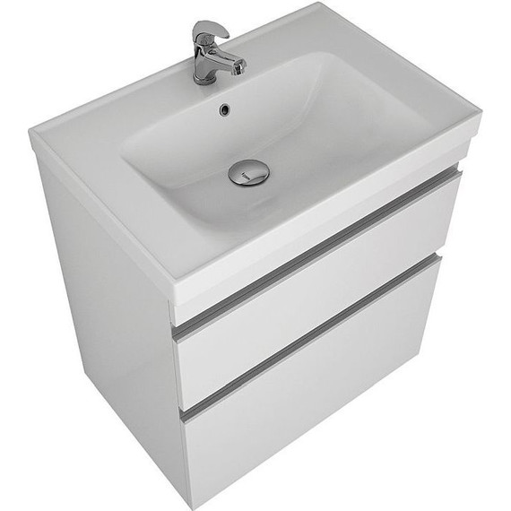 Тумба напольная с раковиной Dreja Grace Plus 70 см 99.0905, белый глянец - фото 6