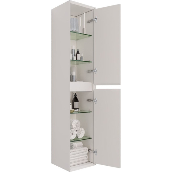 Пенал подвесной Dreja Insight 35 см 99.9201, белый глянец - фото 9