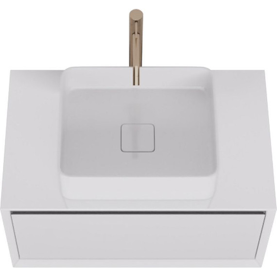 Тумба подвесная со столешницей Dreja Insight 80 см 99.9200, белый глянец - фото 7