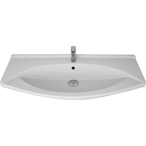 Тумба подвесная с раковиной Dreja Laguna 105 см 99.0104, белый глянец (раковина Лагуна) - фото 6