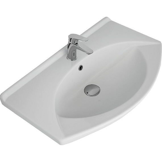 Тумба подвесная с раковиной Dreja Laguna 75 см 99.0102, белый глянец (раковина Лагуна) - фото 5