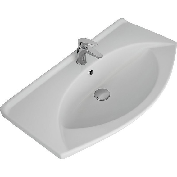 Тумба подвесная с раковиной Dreja Laguna 85 см 99.0103, белый глянец - фото 7