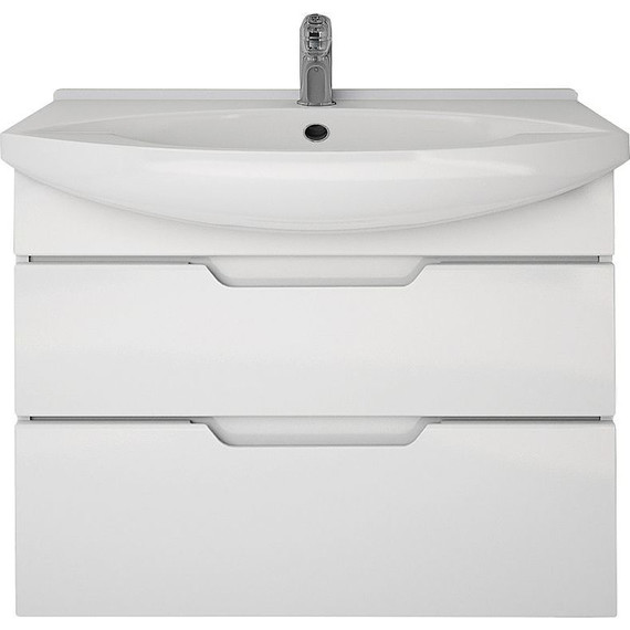 Тумба напольная с раковиной Dreja Laguna Plus 75 см 99.0106, белый глянец (раковина Лагуна) - фото 2