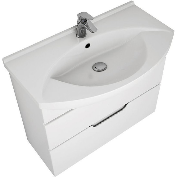 Тумба напольная с раковиной Dreja Laguna Plus 105 см 99.0108, белый глянец (раковина Лагуна) - фото 5