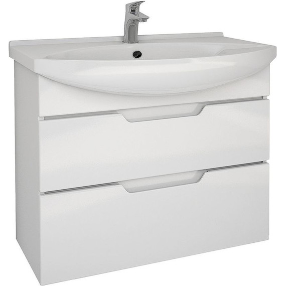 Тумба напольная с раковиной Dreja Laguna Plus 75 см 99.0106, белый глянец (раковина Лагуна) - фото 5