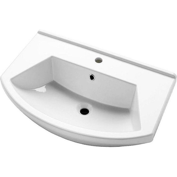 Тумба подвесная с раковиной Dreja Alfa 55 см 99.0305, белый глянец - фото 3